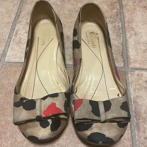 Kate Spade Animal print ballet shoes Sz 8